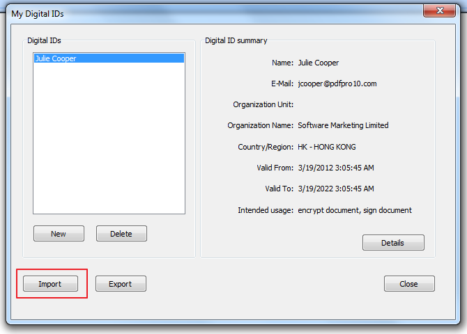 How Do I Import Digital Signatures From Adobe Acrobat Pdf Pro 10